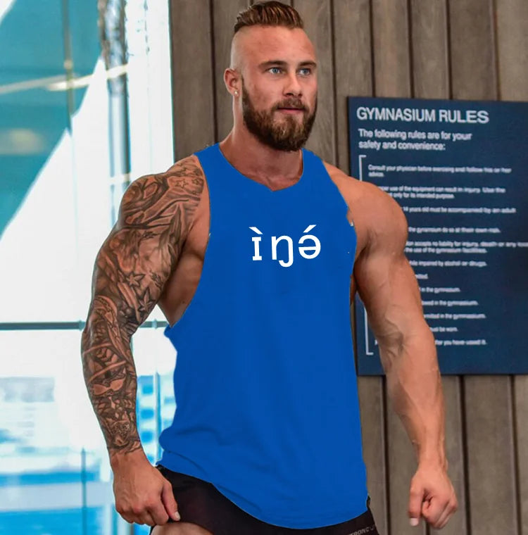 Men's Casual Fitness Vest Tops Breathable Sleeveless Gym Tank for Workout Training Knitted Fitness Workout Vest