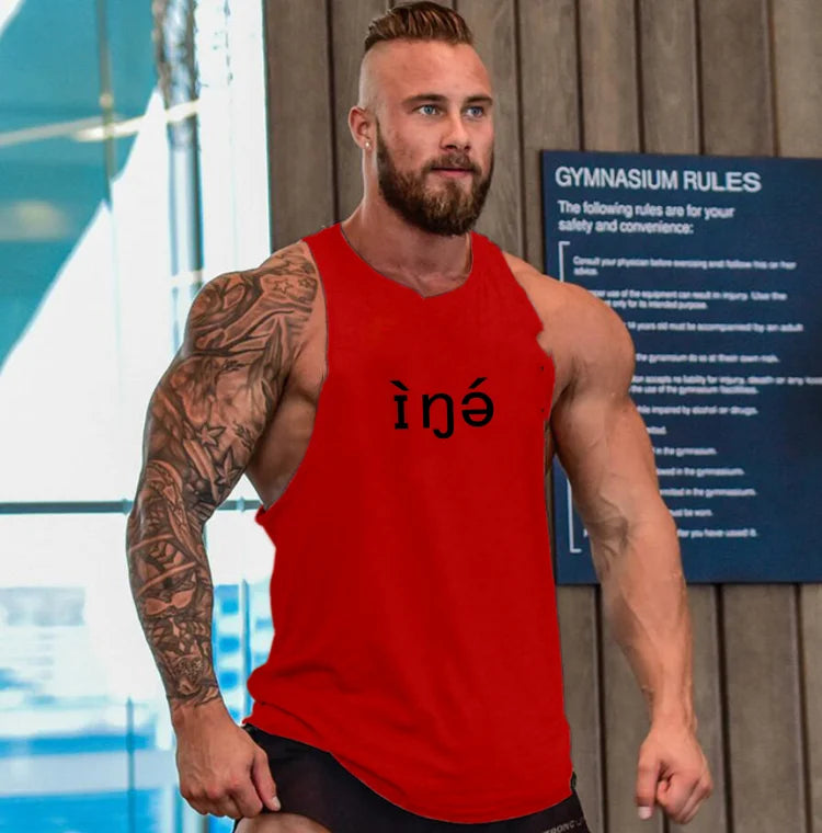 Men's Casual Fitness Vest Tops Breathable Sleeveless Gym Tank for Workout Training Knitted Fitness Workout Vest