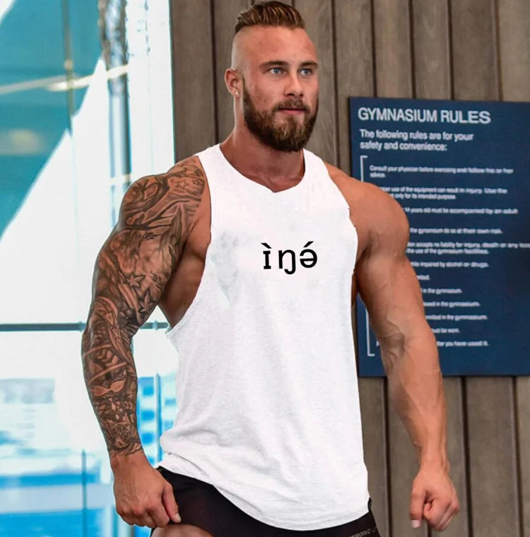 Men's Casual Fitness Vest Tops Breathable Sleeveless Gym Tank for Workout Training Knitted Fitness Workout Vest