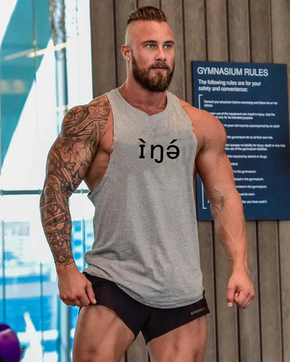 Men's Casual Fitness Vest Tops Breathable Sleeveless Gym Tank for Workout Training Knitted Fitness Workout Vest