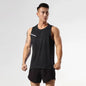 Men's Summer Ice Silk Vest Sleeveless Lightweight Quick-Dry Fitness Ladder Cross Training Sweat Absorbing Shirt Trendy