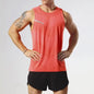 Men's Summer Ice Silk Vest Sleeveless Lightweight Quick-Dry Fitness Ladder Cross Training Sweat Absorbing Shirt Trendy